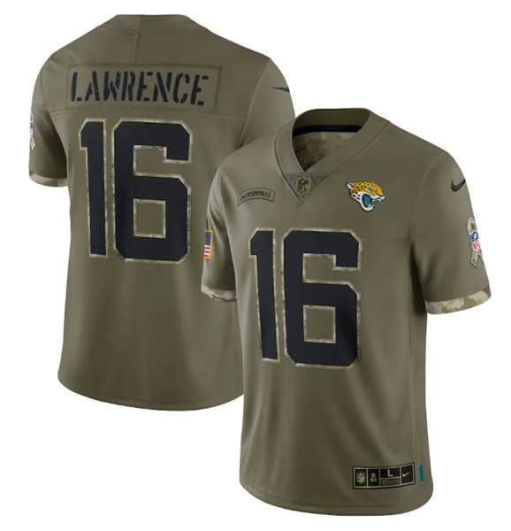 Men's Jacksonville Jaguars #16 Trevor Lawrence Olive 2022 Salute To Service Limited Stitched Jersey,We sell and wholesale Men's Jacksonville Jaguars #16 Trevor Lawrence Olive 2022 Salute To Service Limited Stitched Jersey on line form chian!